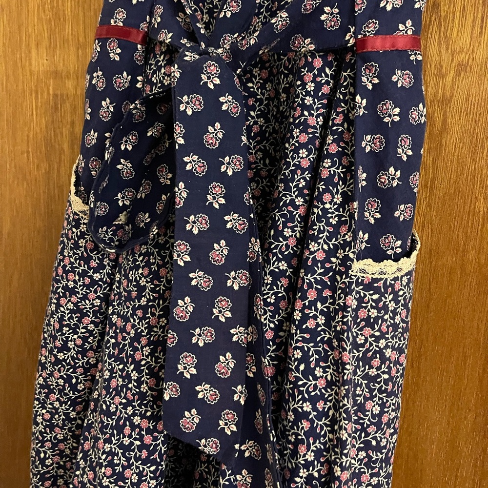 Gunne Sax by Jessica Mcclintock Calico Blue Dress Small Prairie - Picture 10 of 10